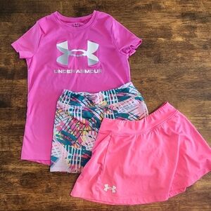 Under Armour Kids Pink Skirt Set